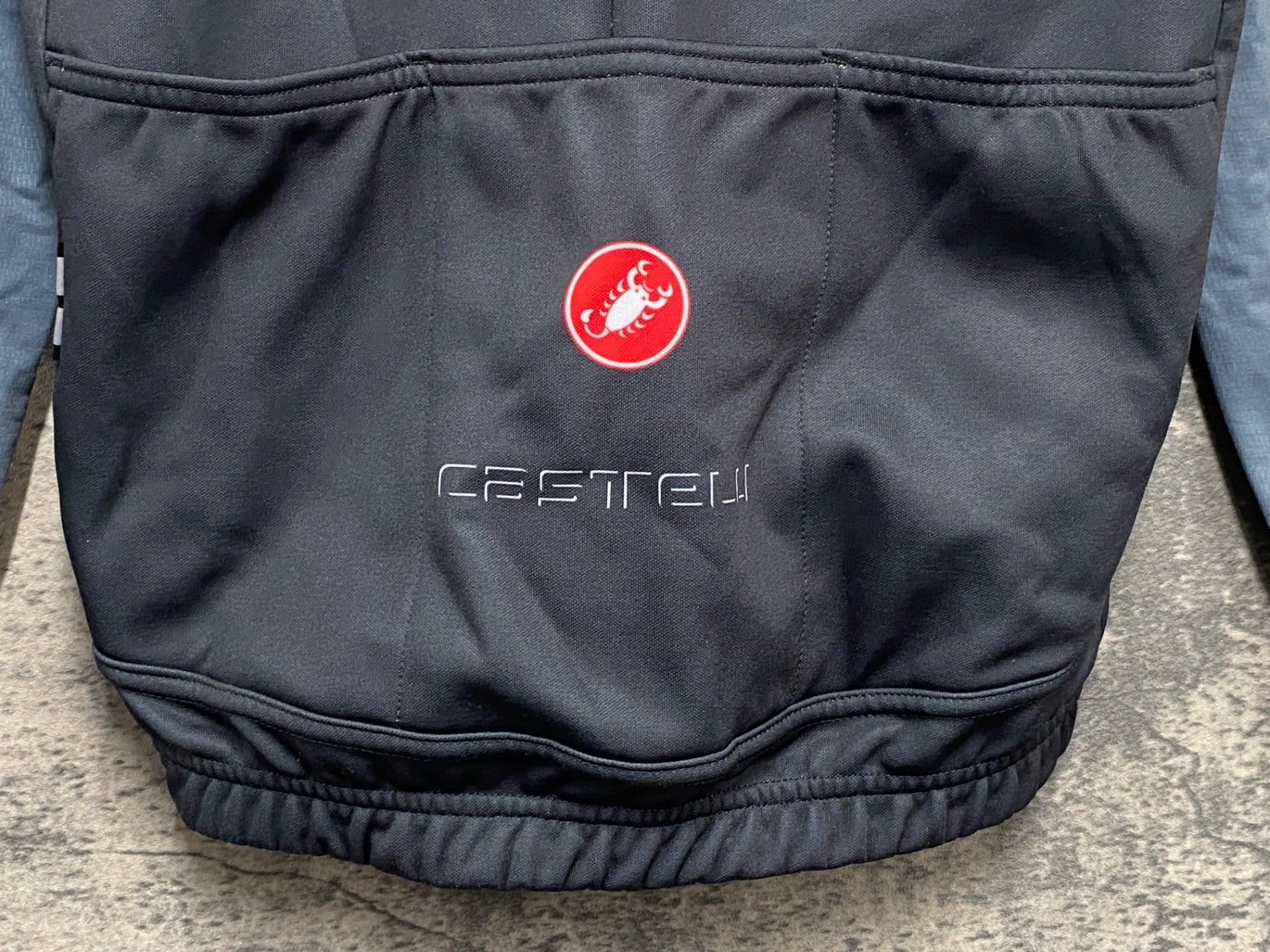 KD433 カステリ CASTELLI 長袖 サイクルジャージ グレー M 裏起毛