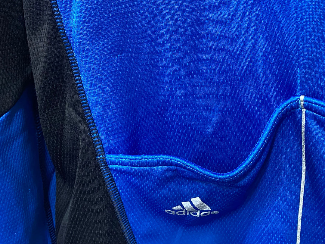 JG788 アディダス adidas 長袖 サイクルジャージ 青 XO 裏起毛