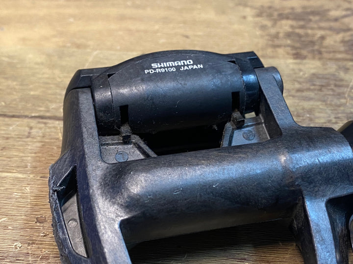 JF878 シマノ SHIMANO デュラエース DURA-ACE PD-R9100 ビンディングペダル SPD-SL ※プレート剥がれ