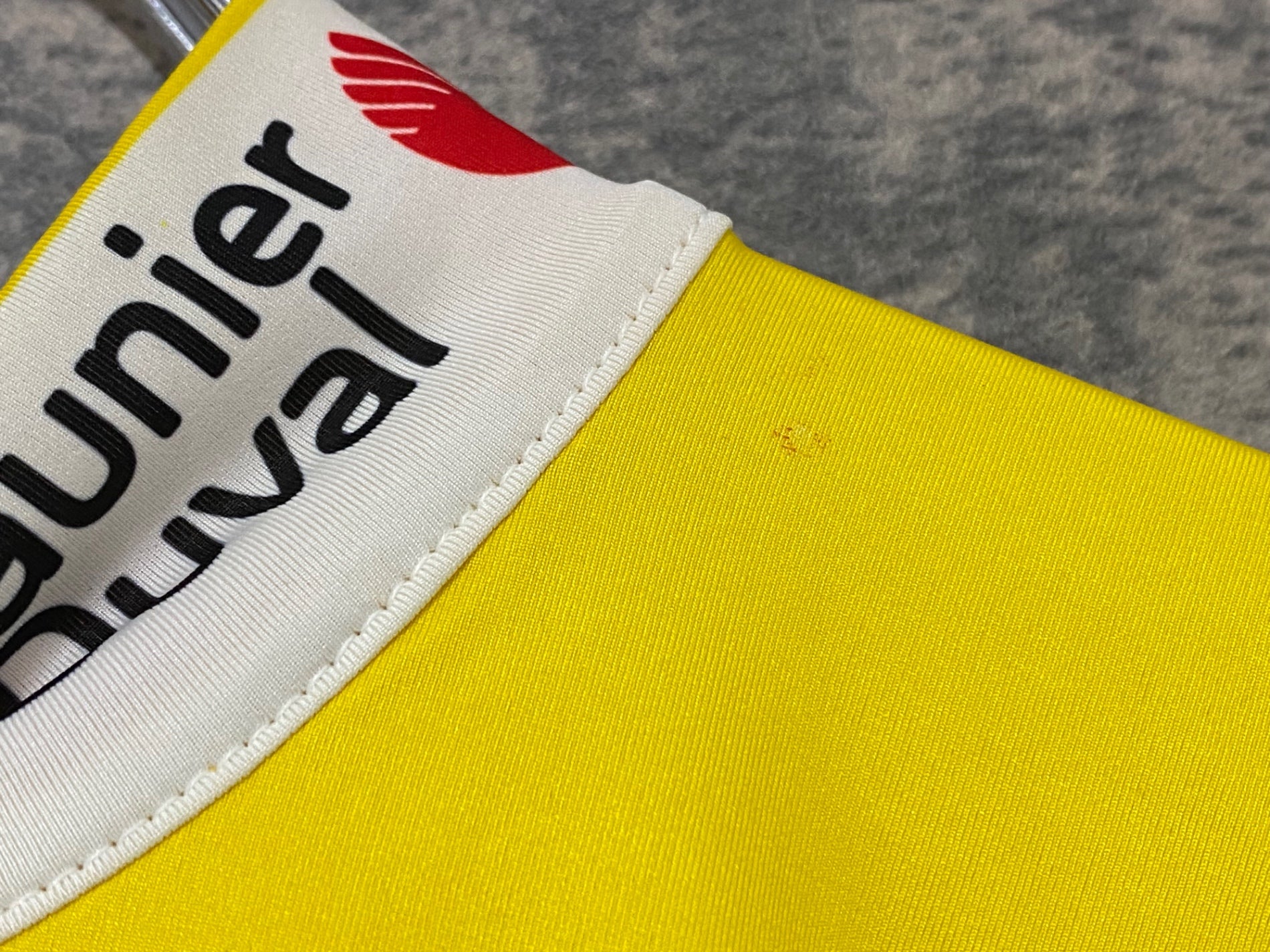 JG894 カステリ castelli 半袖サイクルジャージ 白黄 L Saunier Duval
