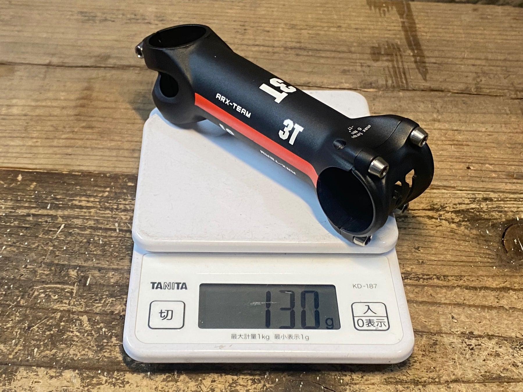 JL017 3T ARX-TEAM アルミ ステム 黒 赤 110mm Φ31.8 OS -17° – BICI