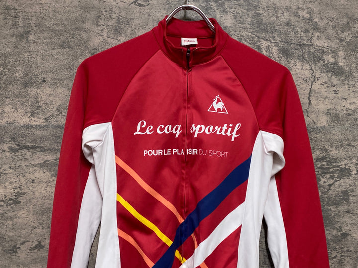 JW616 ルコックスポルティフ le coq sportif 長袖サイクルジャージ 赤 M レディース