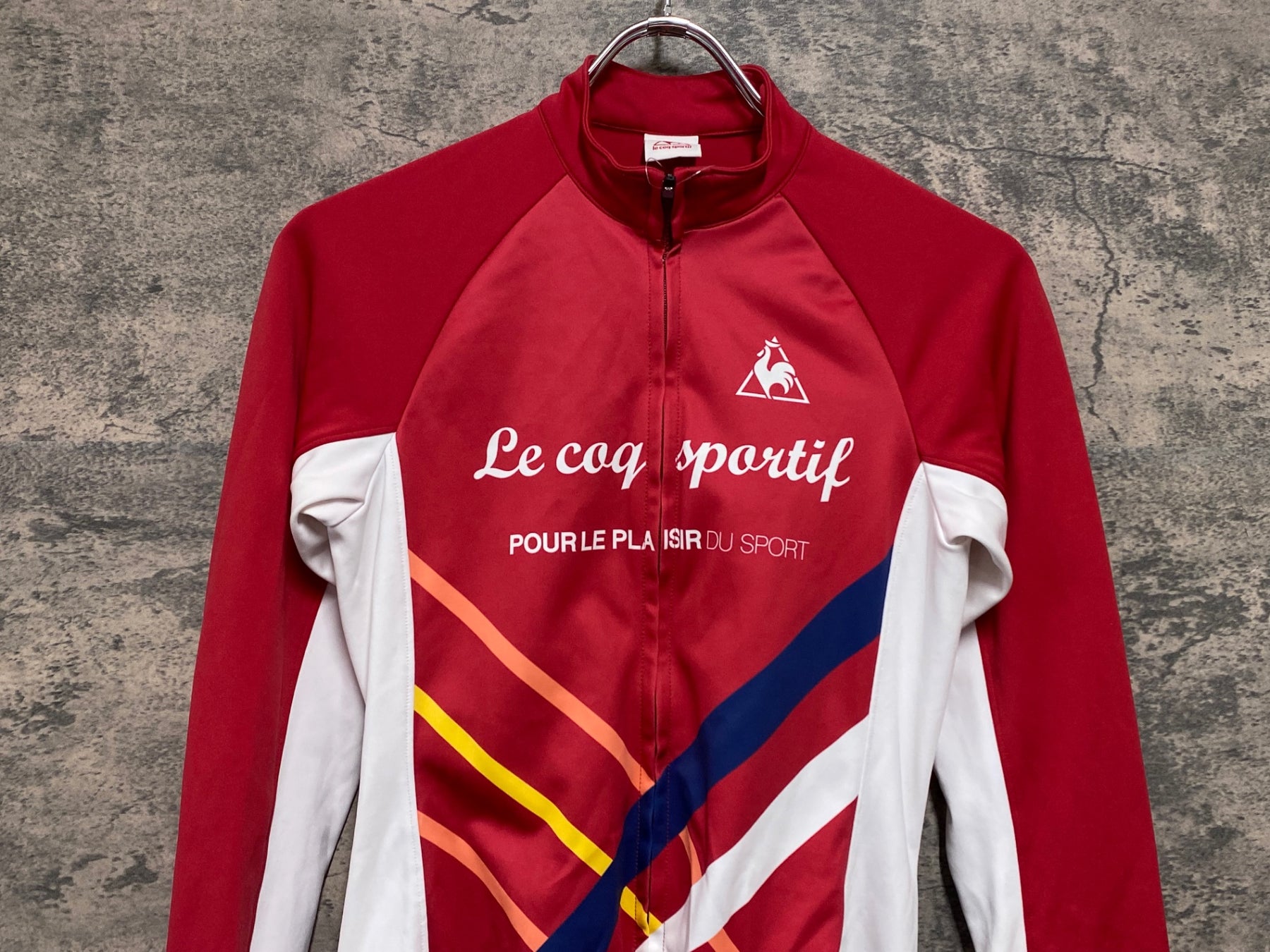 JW616 ルコックスポルティフ le coq sportif 長袖サイクルジャージ 赤