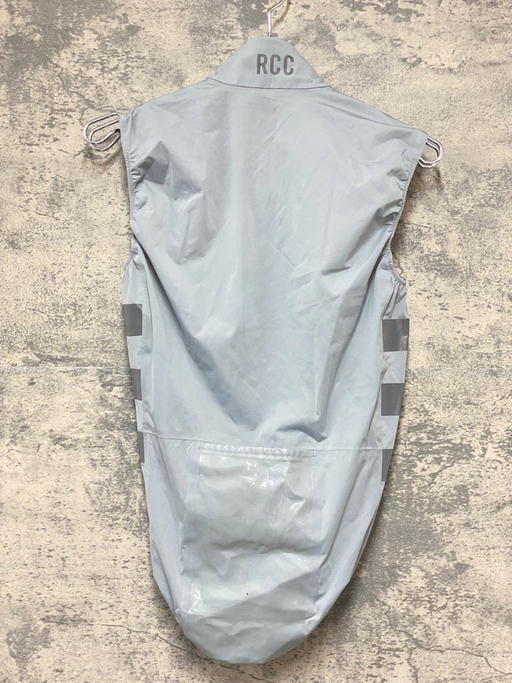 KM996 ラファ Rapha RCC PRO TEAM LW GILET サイクルベスト ジレ グレー XS ロゴハゲ