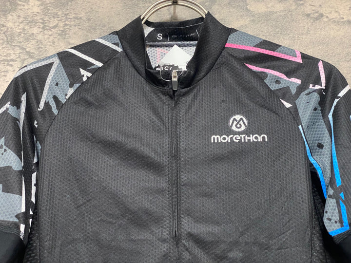 JW377 モーゼン Morethan 半袖 サイクルジャージ 黒 S