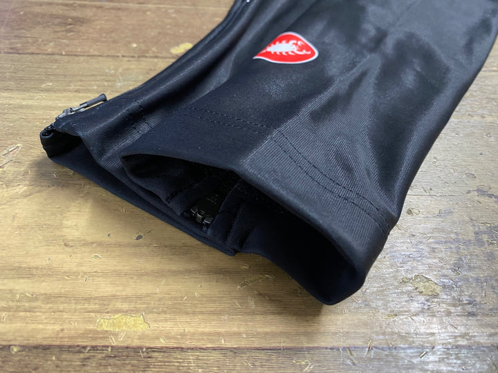 KF235 カステリ CASTELLI 3T レッグウォーマー 黒 S 裏起毛