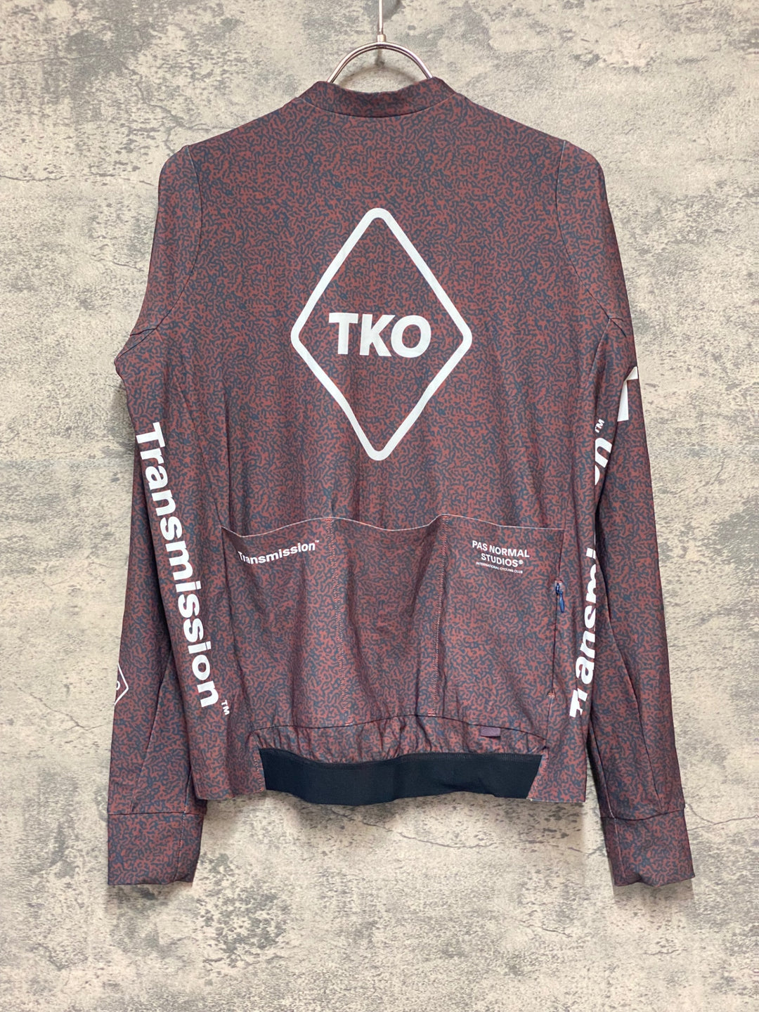 KB879 パスノーマルスタジオ PAS NORMAL STUDIOS T.K.O. Mechanism Long Sleeve Jersey - Transmission 23AW 長袖 サイクルジャージ 赤 M 裏起毛
