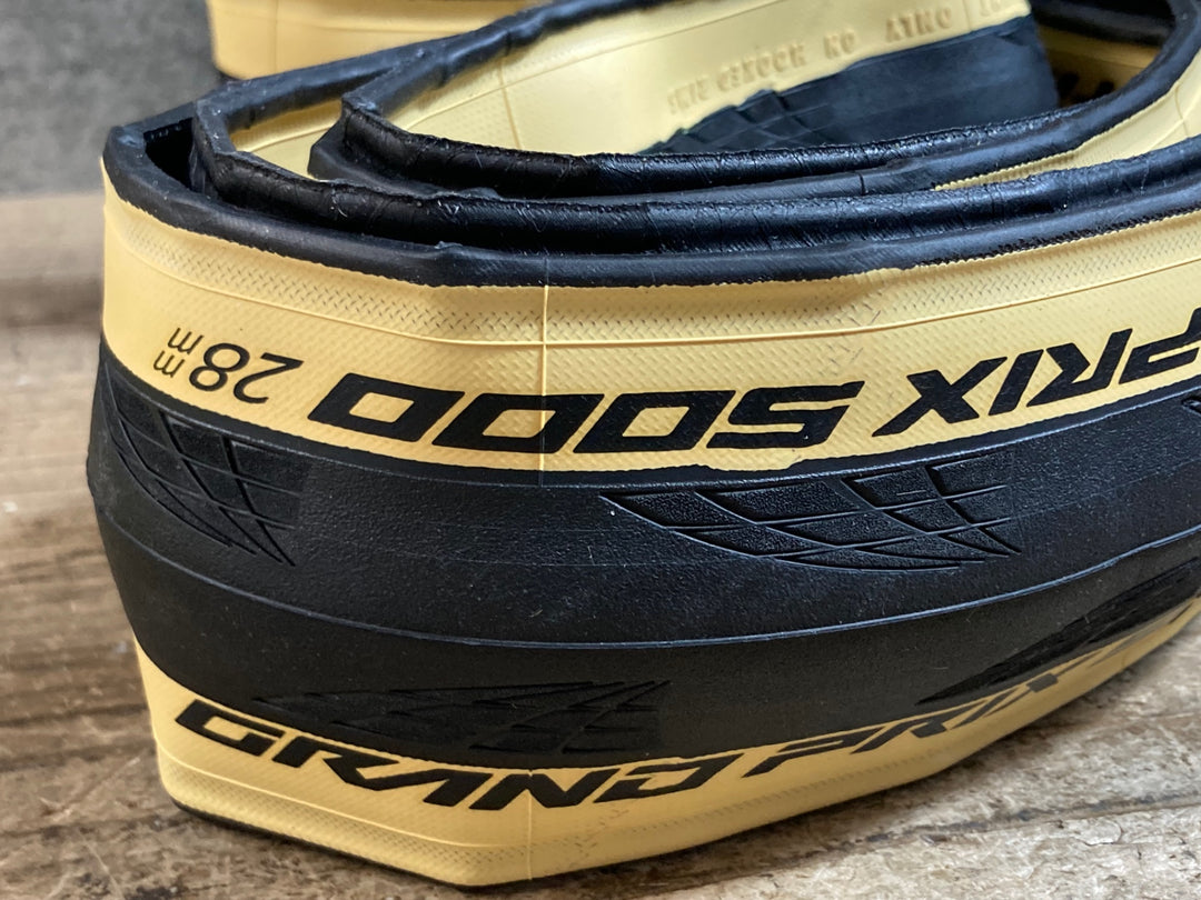 JZ848 コンチネンタル Continental GRAND PRIX 5000 タイヤ 2本セット 700x28C BLACK/CREAM