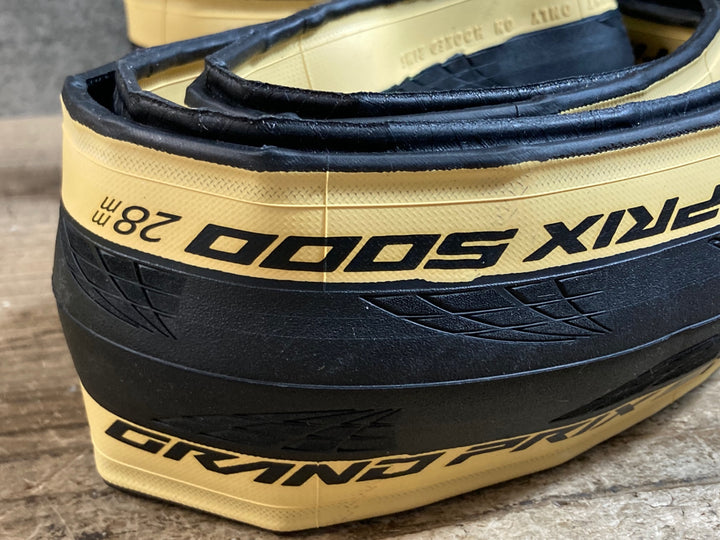 JZ848 コンチネンタル Continental GRAND PRIX 5000 タイヤ 2本セット 700x28C BLACK/CREAM