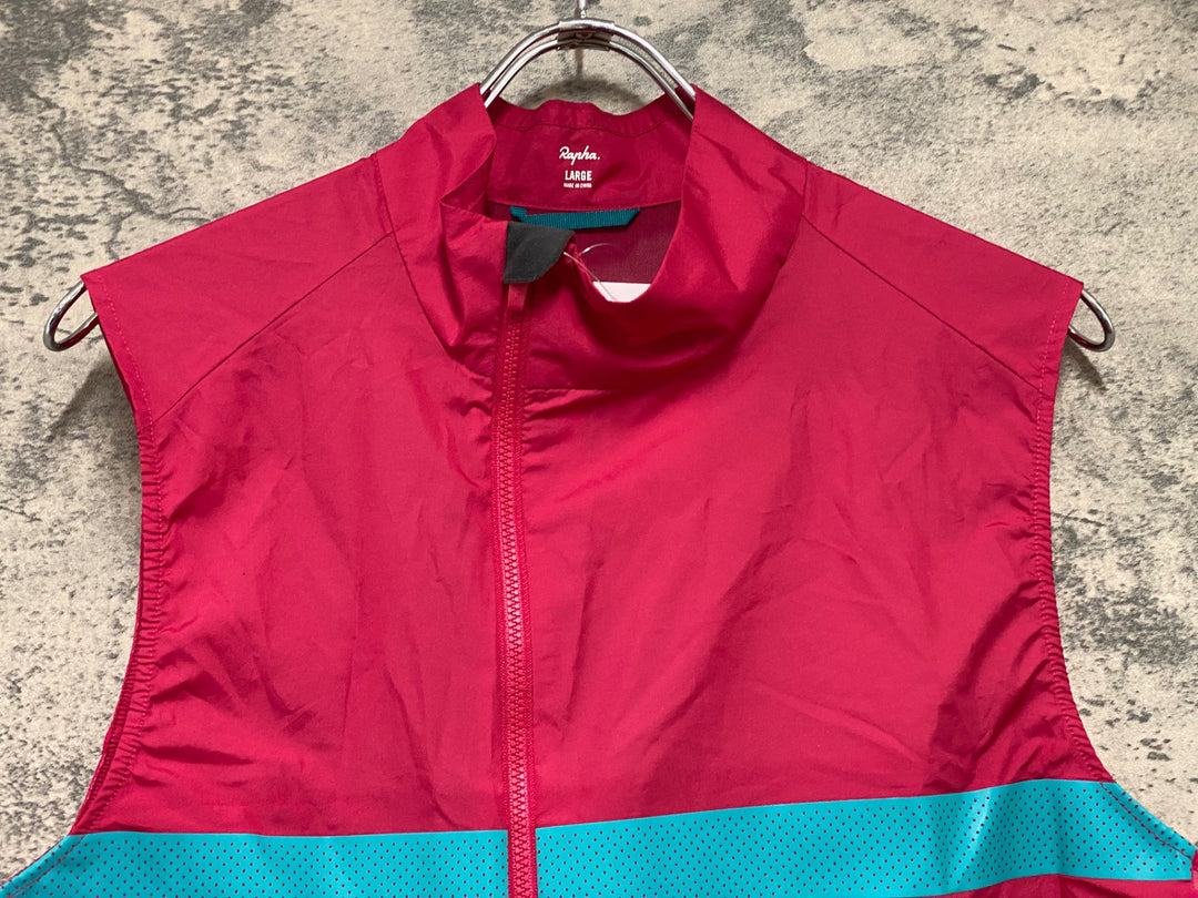 JU402 ラファ Rapha BREVET GILET WITH POCKETS サイクルベスト ジレ 赤 L