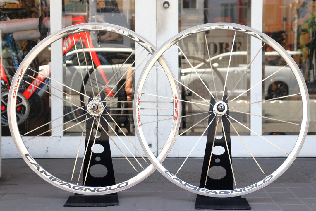 【レア！】カンパニョーロ CAMPAGNOLO ゾンダ ZONDA シルバー アルミ ホイールセット カンパ12/11S ナローリム 15C 【横浜店】