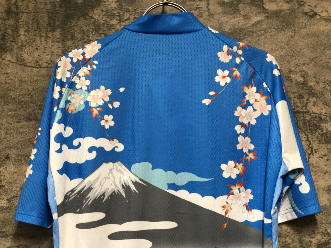 KE206 DECOJA 半袖 サイクルジャージ 青 M