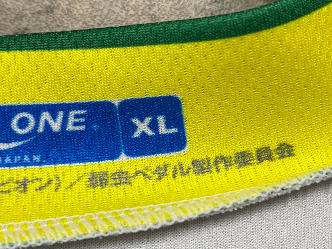 JY998 ウェイブワン WAVE ONE 半袖 サイクルジャージ 緑 白 XL 弱虫ペダル 呉南工業自転車競技部