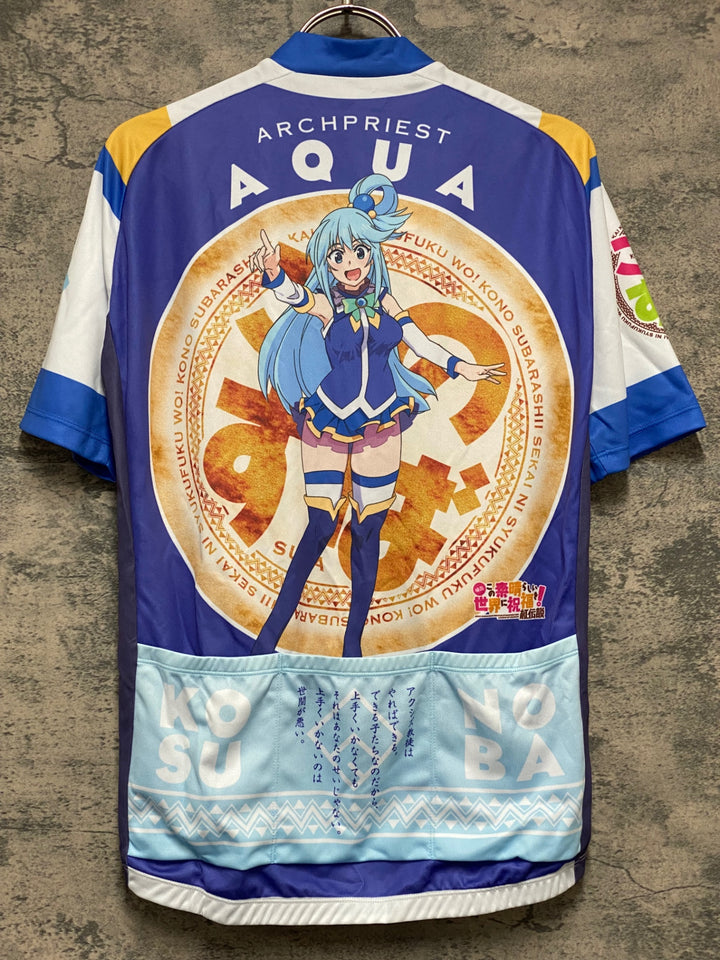 KG097 GSR Gear 半袖 サイクルジャージ 青 白 M この素晴らしい世界に祝福を！紅伝説 アクア