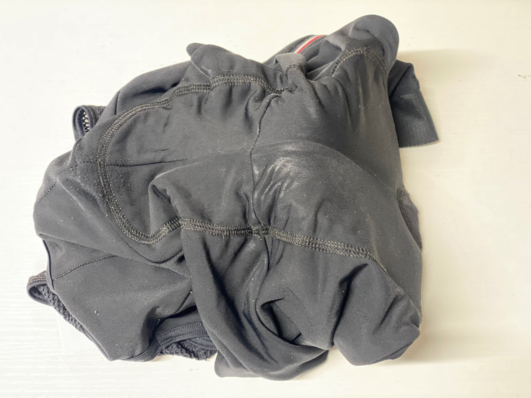 KI533 カステリ CASTELLI ビブタイツ 黒 S 裏起毛 ※スレ ロゴハゲ ほつれ