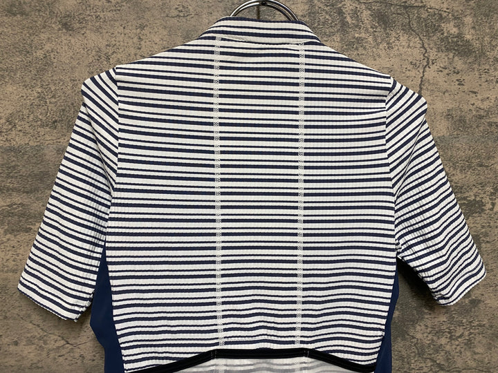 KS220 カフェドシクリステ cafe du cycliste ROMY 半袖 サイクルジャージ 白青 S