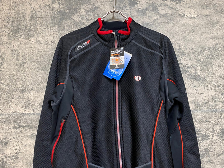 JP707 パールイズミ PEARL iZUMi 長袖 サイクルジャケット 黒 赤 L 裏起毛