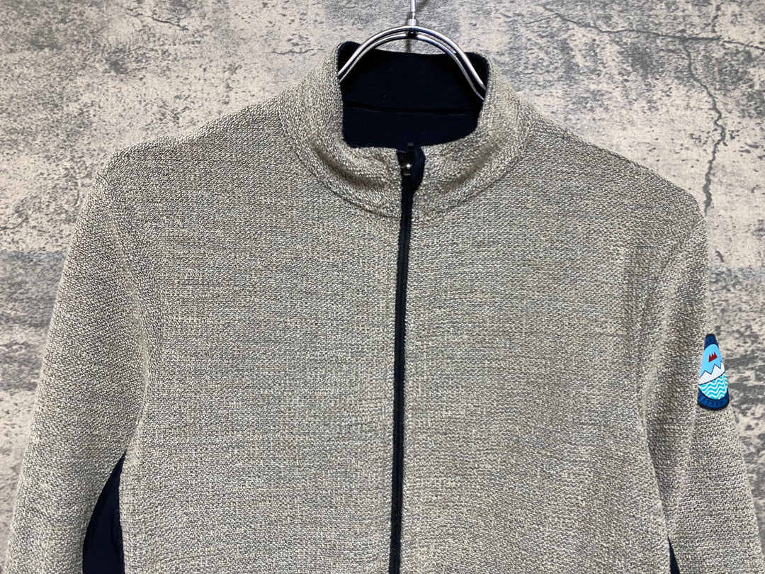 KS232 カフェドシクリステcafe du cycliste MARGUERITE 長袖 サイクルジャージ 茶 裏起毛 S