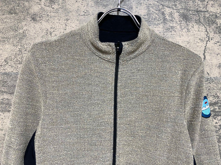 KS232 カフェドシクリステcafe du cycliste MARGUERITE 長袖 サイクルジャージ 茶 裏起毛 S