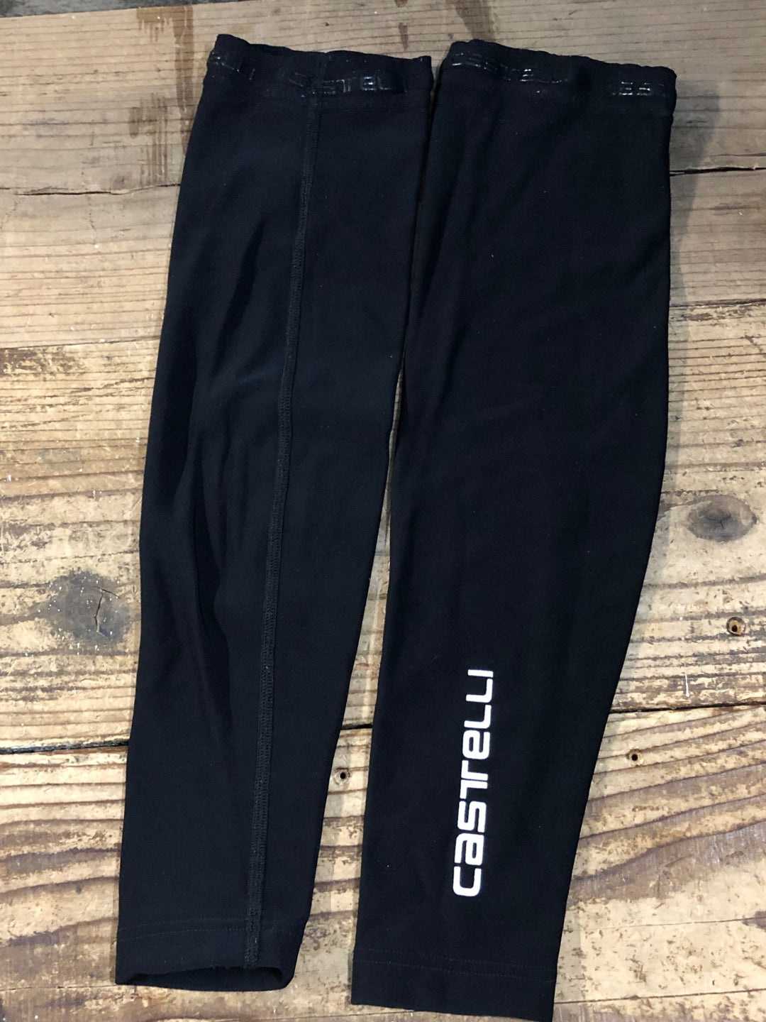 KB495 ステリ castelli レッグウォーマー NANOFLEX 黒 L 裏起毛