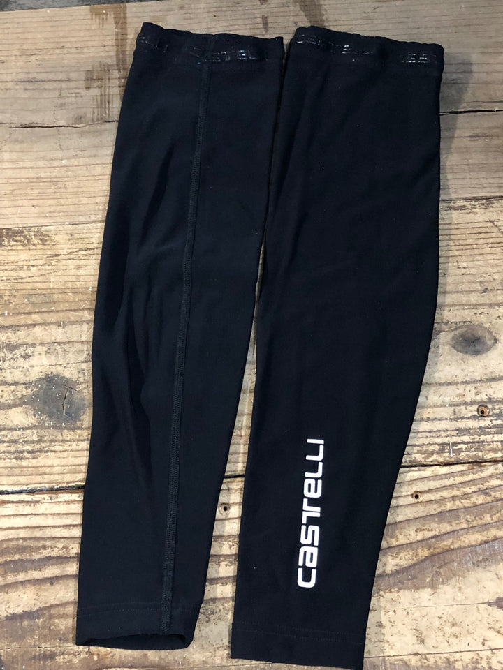 KB495 ステリ castelli レッグウォーマー NANOFLEX 黒 L 裏起毛
