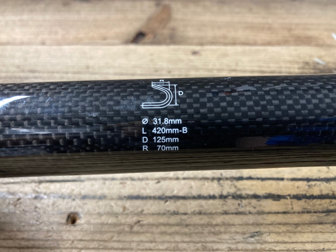 KK544 ITM TRIANGO WING AL6061 カーボンラップ アルミ ドロップハンドル Φ31.8 エンド部C-C420mm