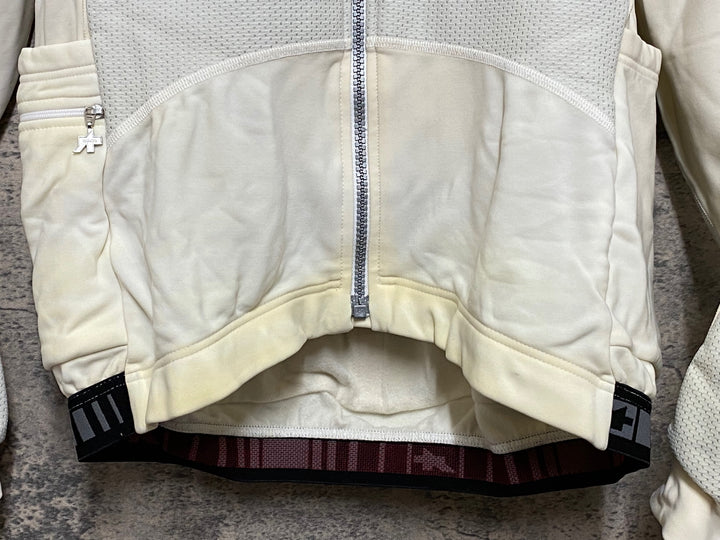 JQ186 アソス assos AIR BLOCK 851 長袖サイクルジャケット 白黒 M 裏起毛 黄ばみあり