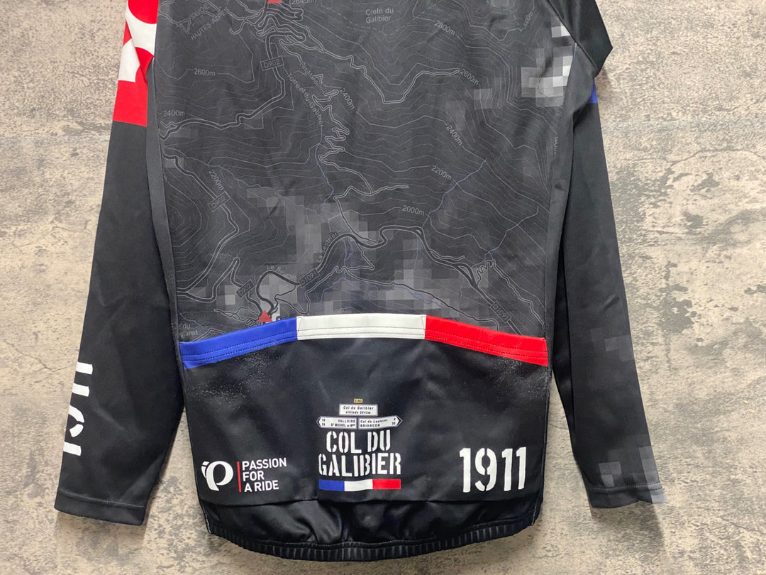 KD958 パールイズミ PEARL iZUMi 長袖 サイクルジャージ 黒 白 L 裏起毛