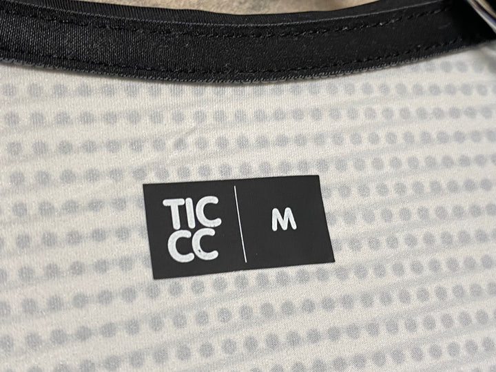 JB648 TICCC 半袖 サイクルジャージ 白 黒 ドット M