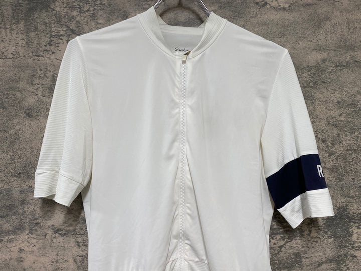 KD611 ラファ Rapha PRO TEAM JERSEY 半袖 サイクルジャージ 白 M 汚れあり