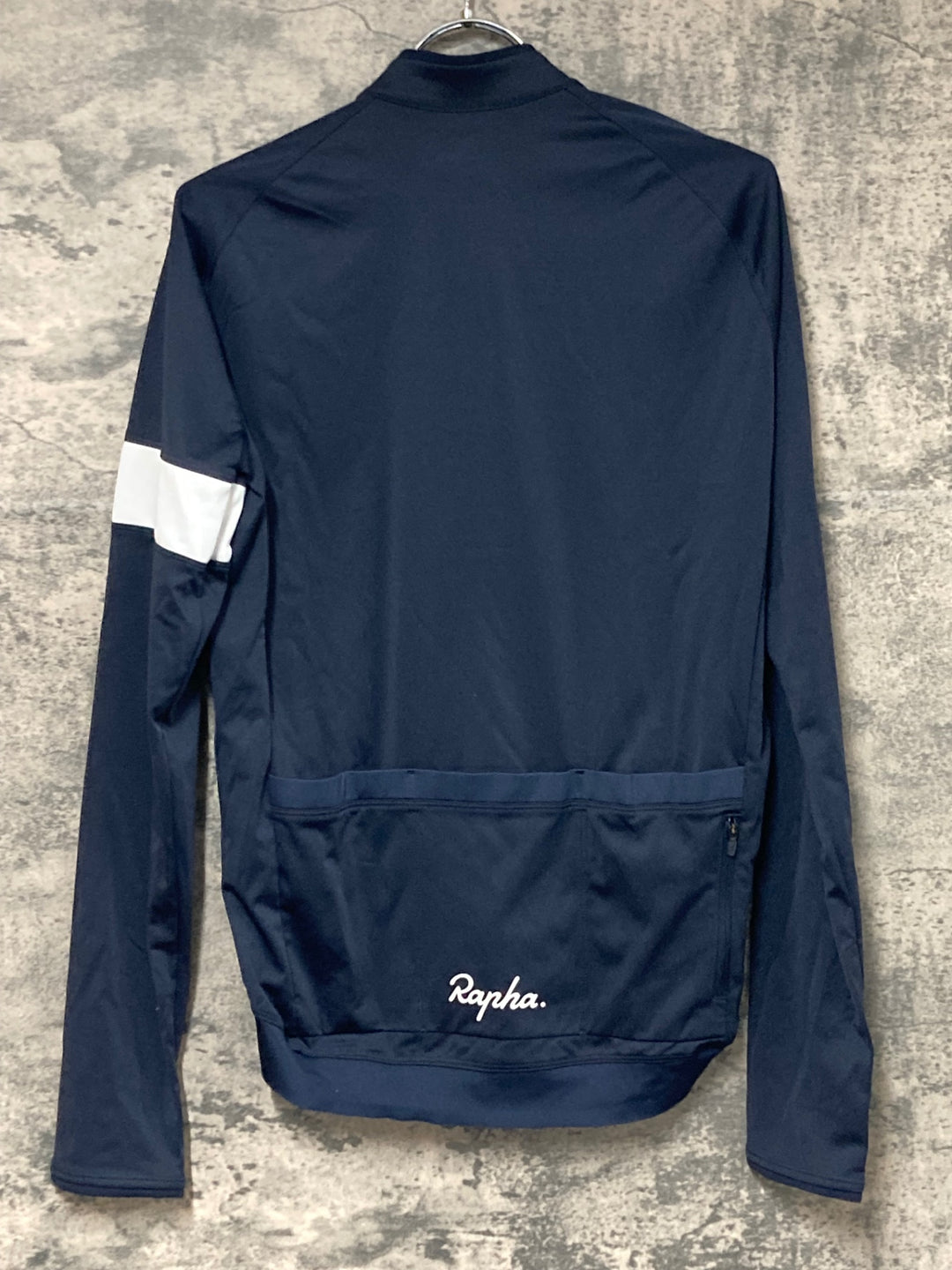 JV722 ラファ Rapha LONG SLEEVE CORE JERSEY 長袖 サイクルジャージ 裏起毛 紺 M
