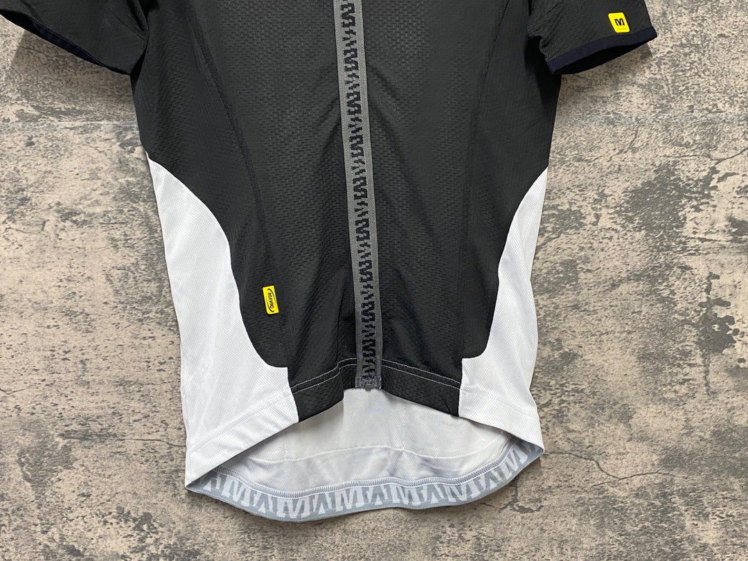KG298 マヴィック MAVIC 半袖 サイクルジャージ 黒 白 M