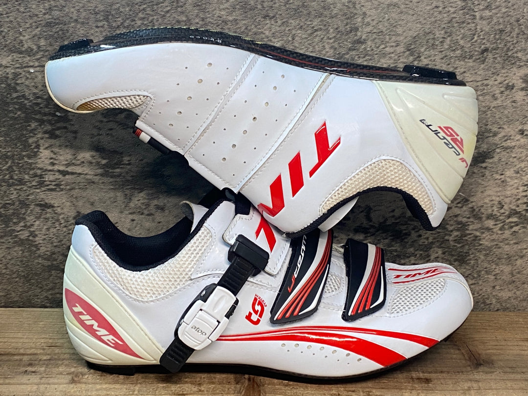 JR489 タイム TIME ULTEAM RS CARBON ビンディングシューズ 白 EU41.5