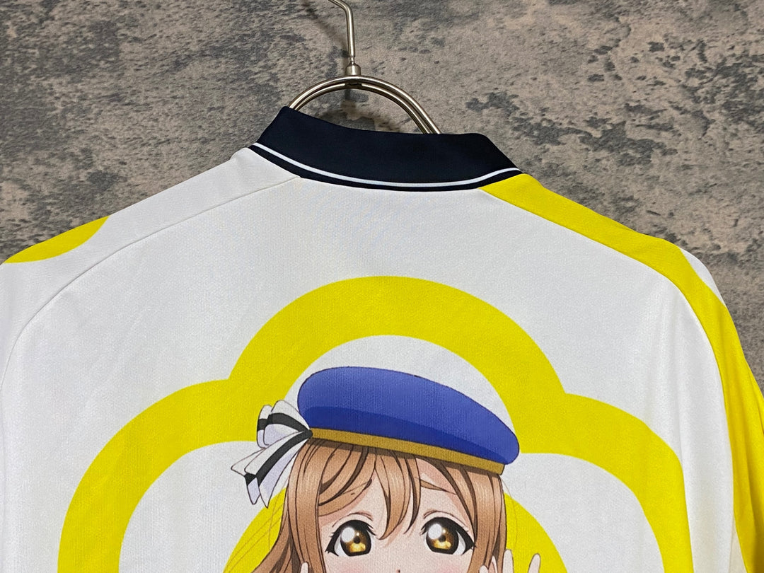 KG888 アウローラ AURORA 半袖 サイクルジャージ 白 黄 XL ラブライブ! サンシャイン!! 国木田花丸 2nd Ver.