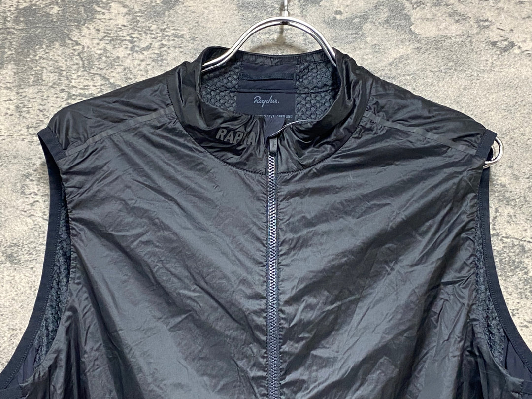 KC674 ラファ Rapha PRO TEAM INSULATED GILET ジレ サイクルベスト 黒 XL 裏起毛