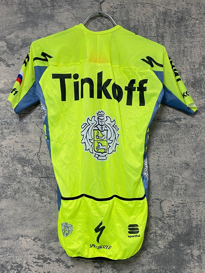 KJ848 スポーツフル sportful ULTRA LIGHT JERSEY 半袖 サイクルジャージ 黄 L TINKOFF