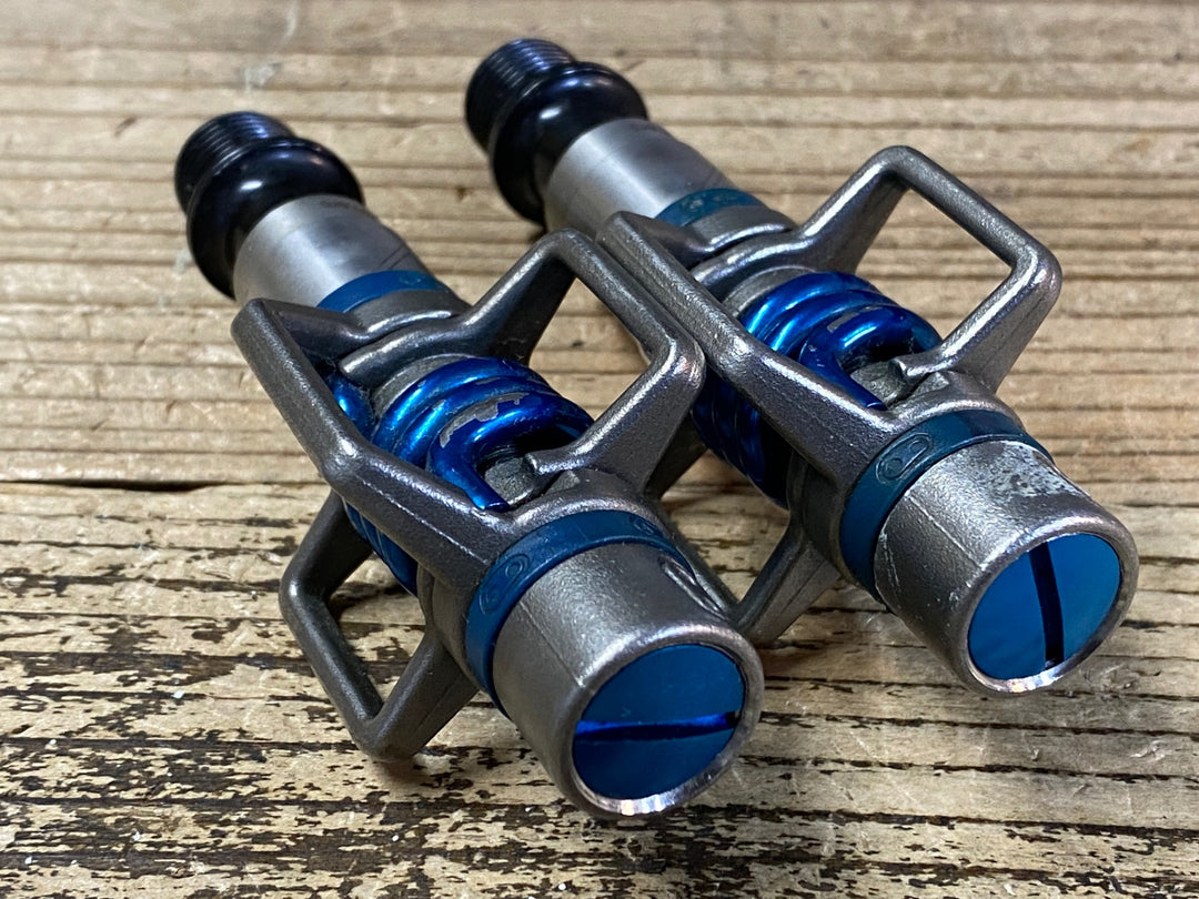 JP363 クランクブラザーズ Crankbrothers エッグビーター Eggbeater3 ビンディングペダル 青 クロモリ ※軸のガタつき