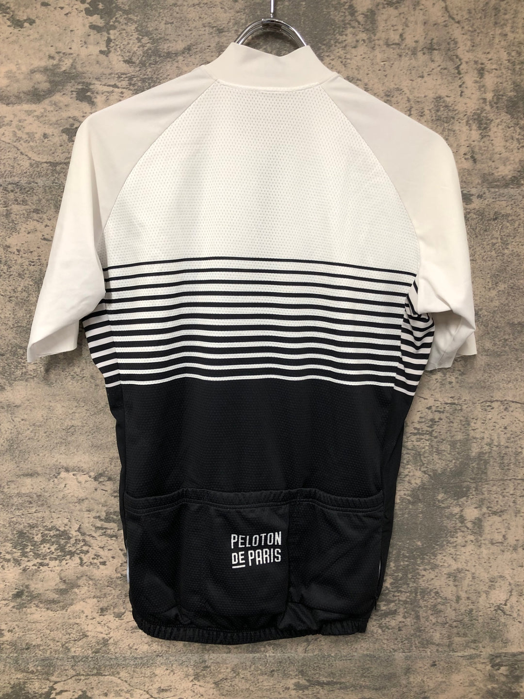 JJ818 プロトンドパリ PELOTON DE PARIS Domestique Jersey MEN 半袖 サイクルジャージ 白 黒 L