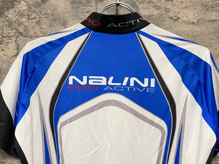 KI590 ナリーニ Nalini 半袖 サイクルジャージ 白青 M