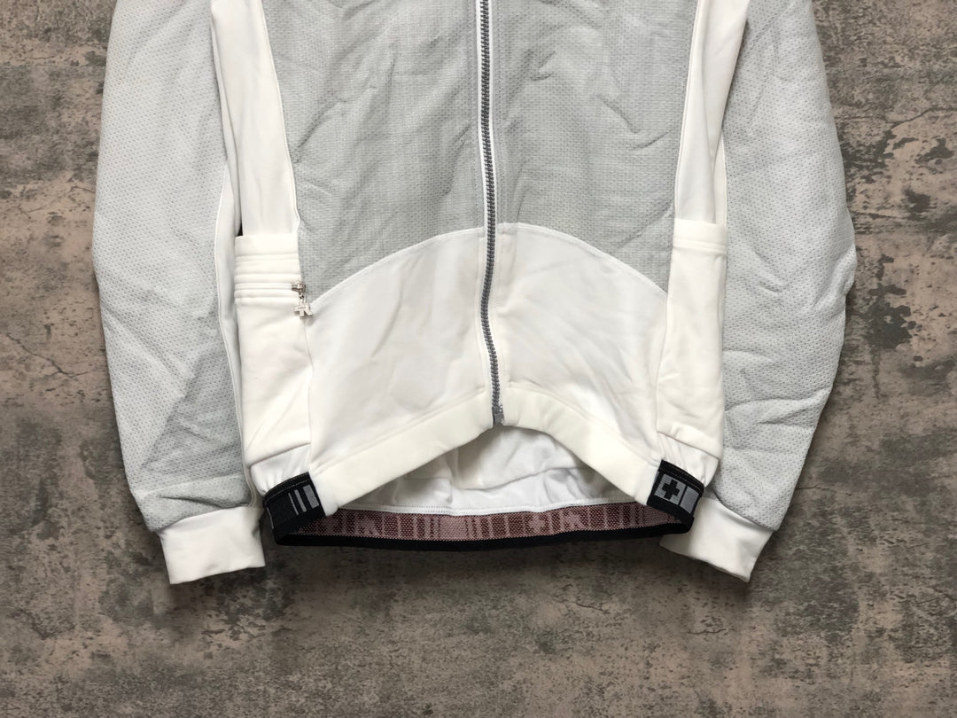 KL652 アソス assos AIRBLOCK 851 長袖 サイクルジャケット 白 M 裏起毛 ※擦れあり