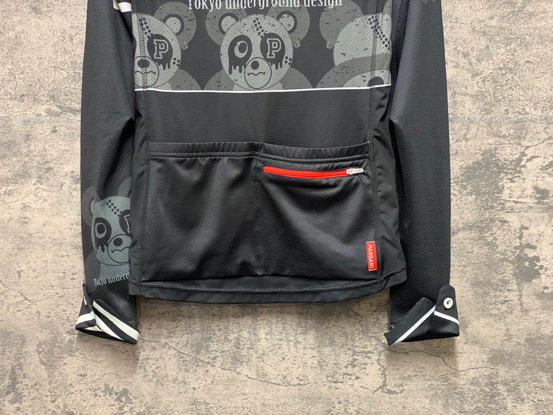 KG827 パンダーニ PANDANI 長袖 サイクルジャージ 黒 S