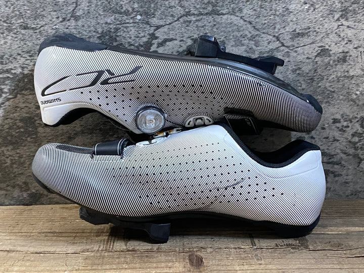 KG024 シマノ SHIMANO RC7 SH-RC700 S WIDE ビンディングシューズ 白 EU41