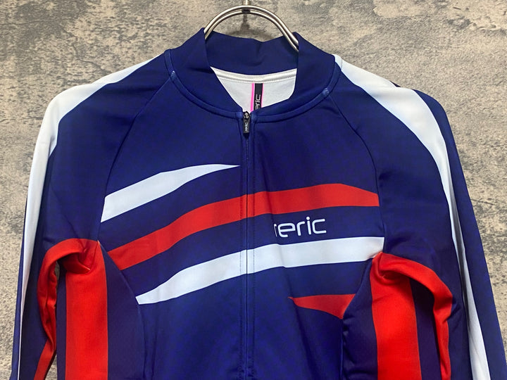 JV977 レリック reric Women's Grace Long Sleeve Jersey 長袖サイクルジャージ 紺 M 裏起毛 レディース