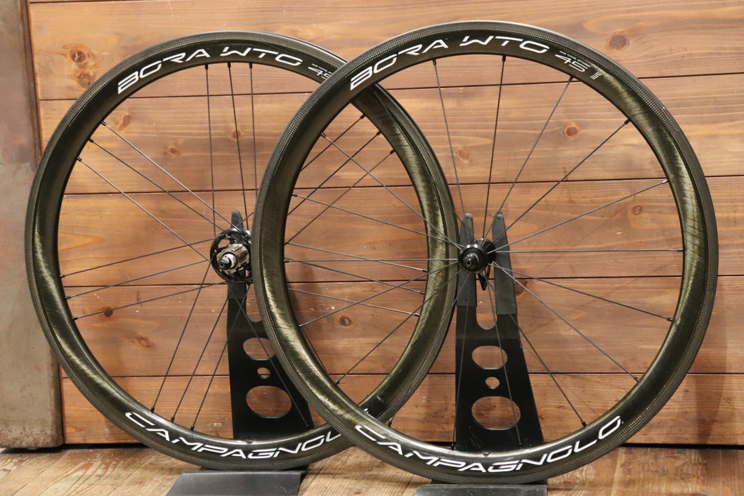 カンパニョーロ CAMPAGNOLO ボーラ BORA WTO 45 カーボン チューブレス ホイールセット カンパ11S/12S 【東京南麻布店】