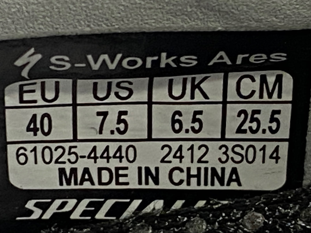 JM414 スペシャライズド SPECIALIZED エスワークス S-WORKS ARES 2 RD ビンディングシューズ 白 EU40 SPD-SL