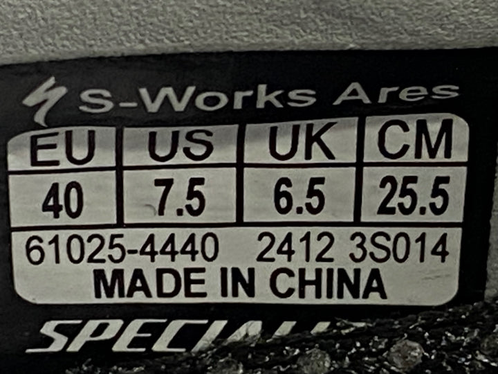 JM414 スペシャライズド SPECIALIZED エスワークス S-WORKS ARES 2 RD ビンディングシューズ 白 EU40 SPD-SL