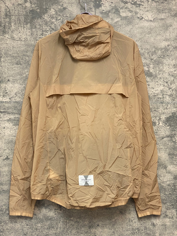 JY661 カフェドシクリステ CAFE DU CYCLISTE 長袖 フーディ ウィンドブレーカー 薄茶 L