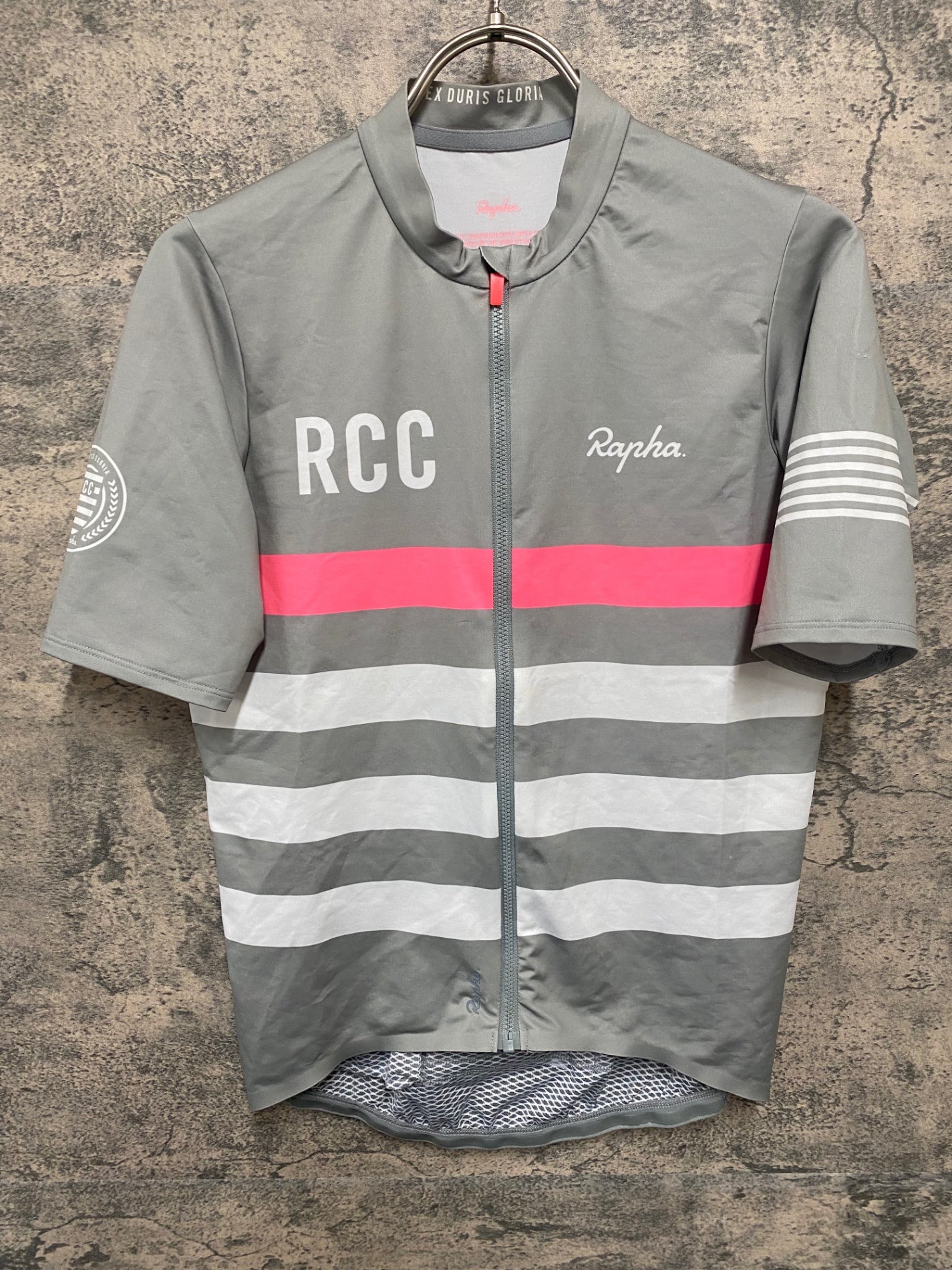 Rapha RCCサイクルジャージ M グレー/ピンク　メンズ　ラファ Rapha RCCサイクルジャージ M グレー/ピンクメンズラファ