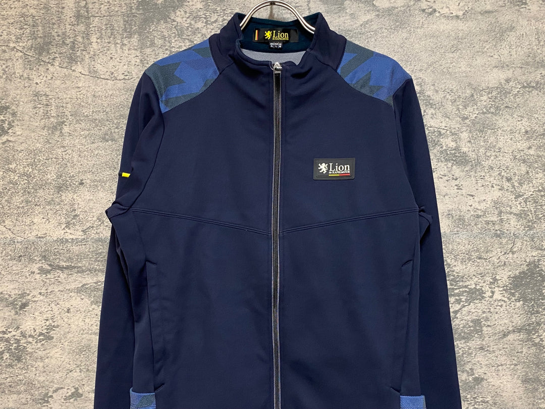 JP225 リオンドカペルミュール Lion de KAPELMUUR 長袖 サイクルジャケット 青 XL 裏起毛