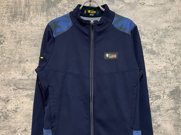 JP225 リオンドカペルミュール Lion de KAPELMUUR 長袖 サイクルジャケット 青 XL 裏起毛